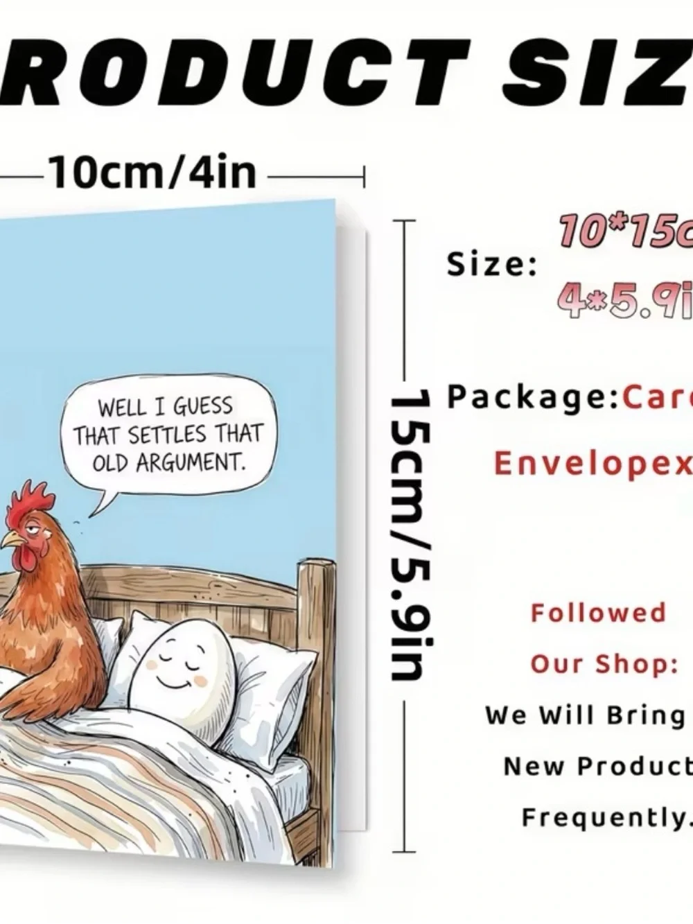 Funny Chicken & Egg Greeting Card